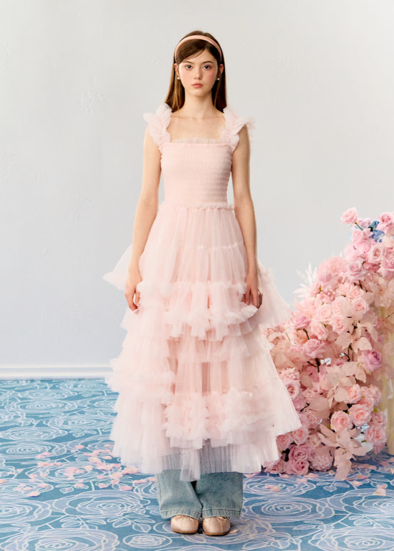 Ballerina” blooming tulle dress(pink) – Treat Ürself Ballerina” blooming tulle dress(pink) – Treat Ürself