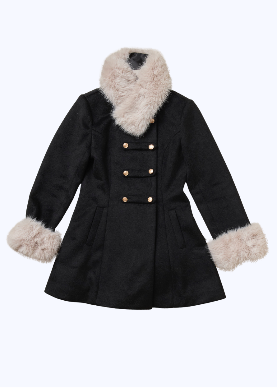 Treat Ürself Muse fur flare coat 即納 Muse fur flare coat(black Treat Ürself Muse fur flare coat 即納 Muse fur flare coat(black