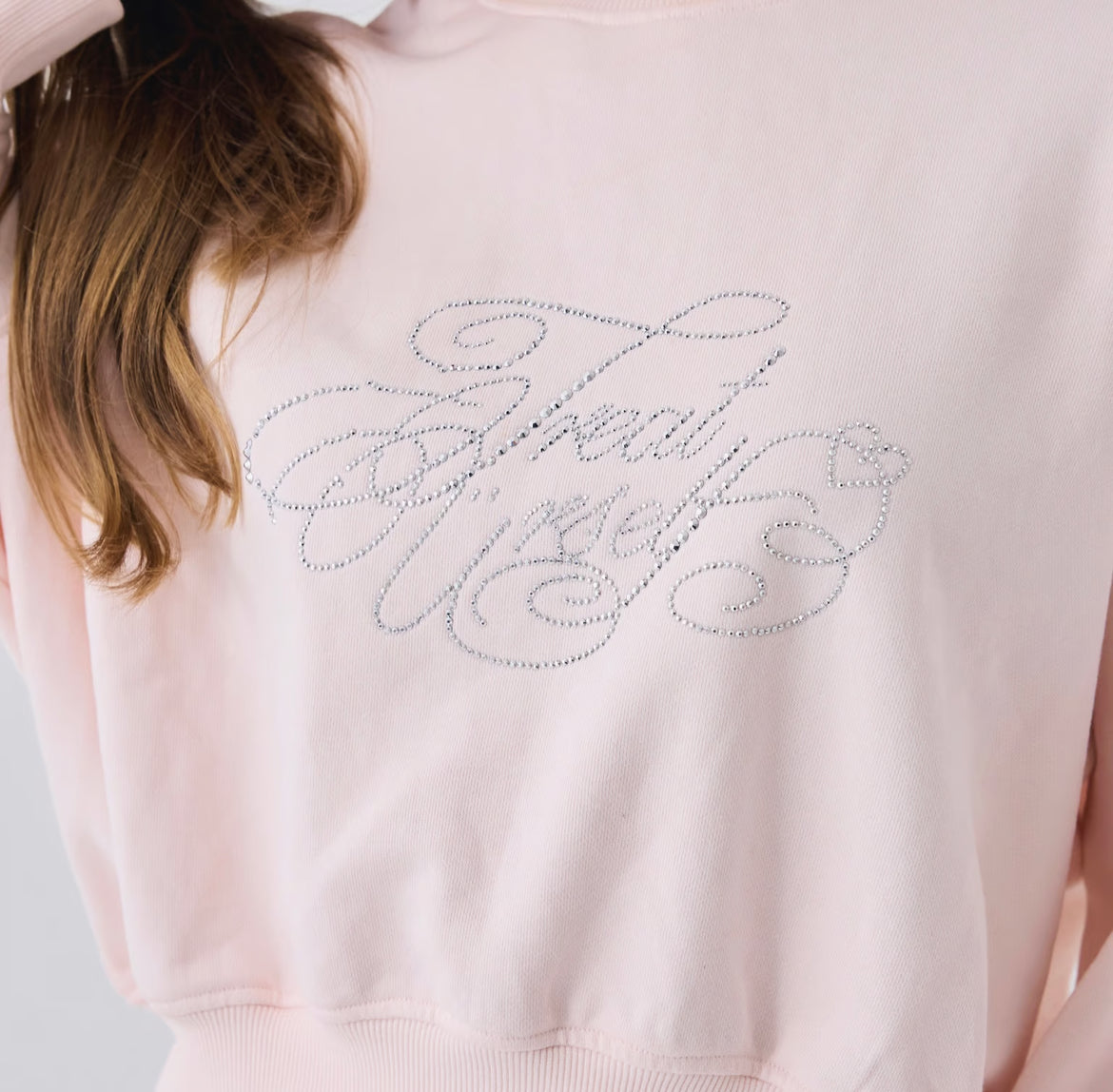 Treat Ürself logo rhinestone sweat