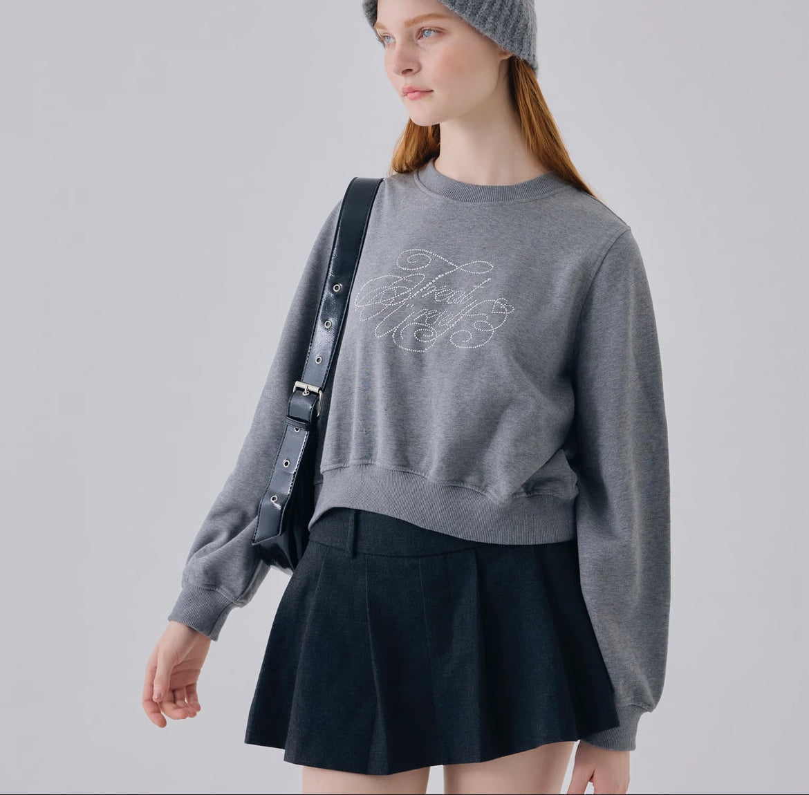 Treat Ürself logo rhinestone sweat