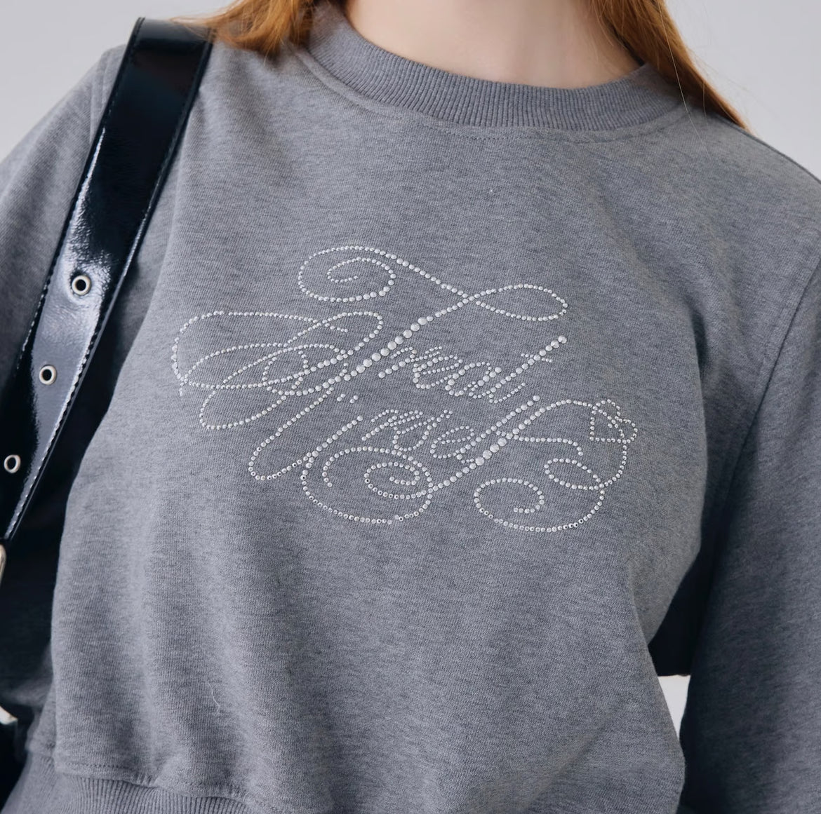 Treat Ürself logo rhinestone sweat