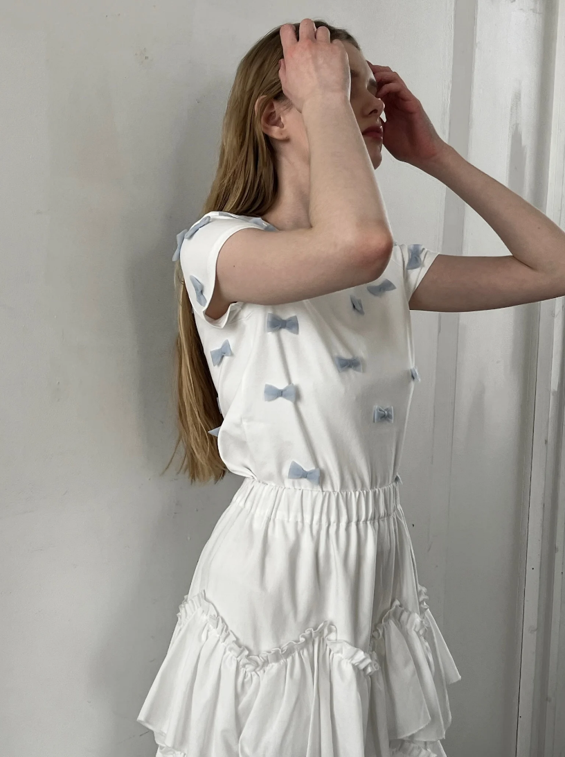 âBallerinaâ ribbon tulle T-shirts