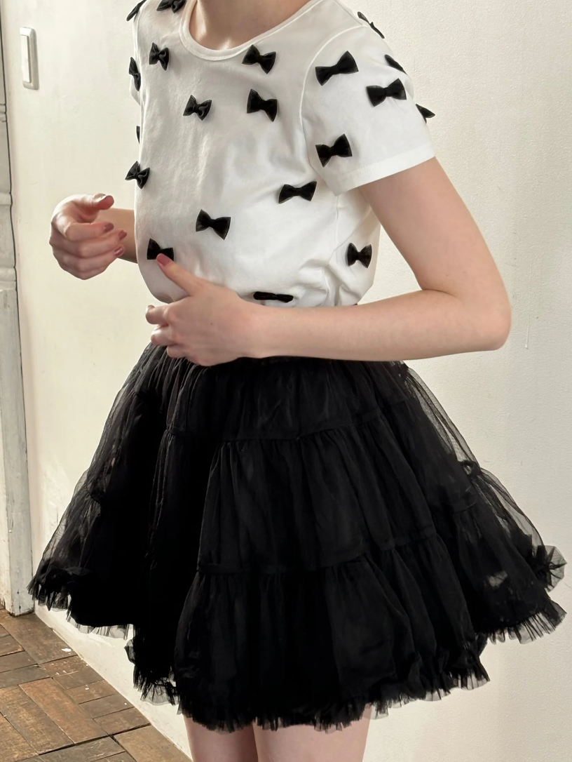 âBallerinaâ ribbon tulle T-shirts