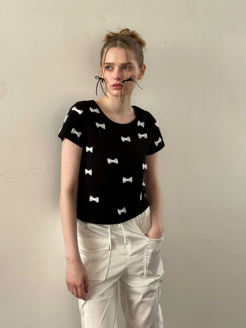 âBallerinaâ ribbon tulle T-shirts