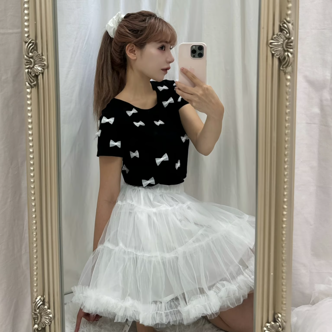 âBallerinaâ ribbon tulle T-shirts