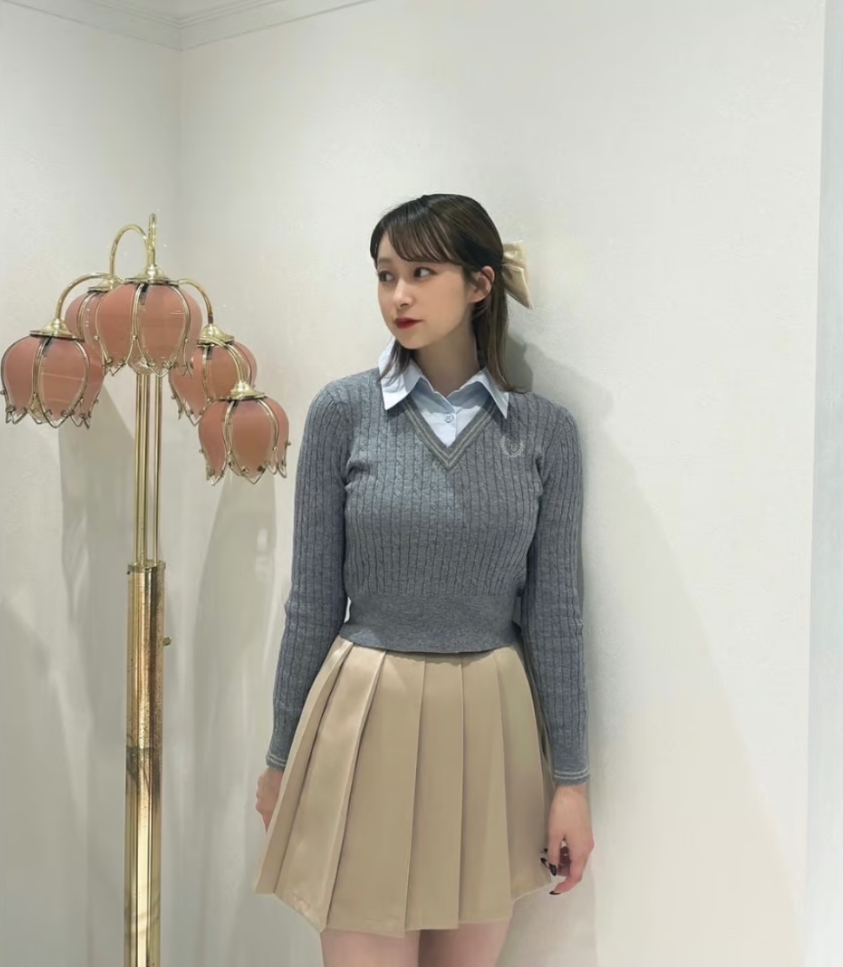preppy pleats mini skirt