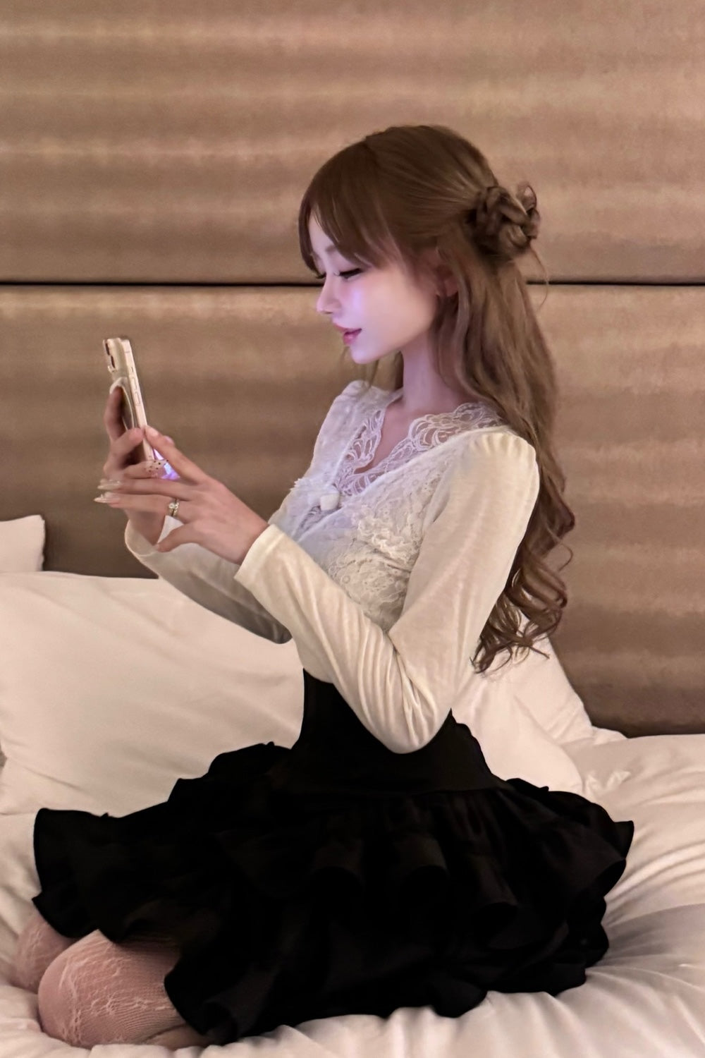 Frill Corset mini skirt
