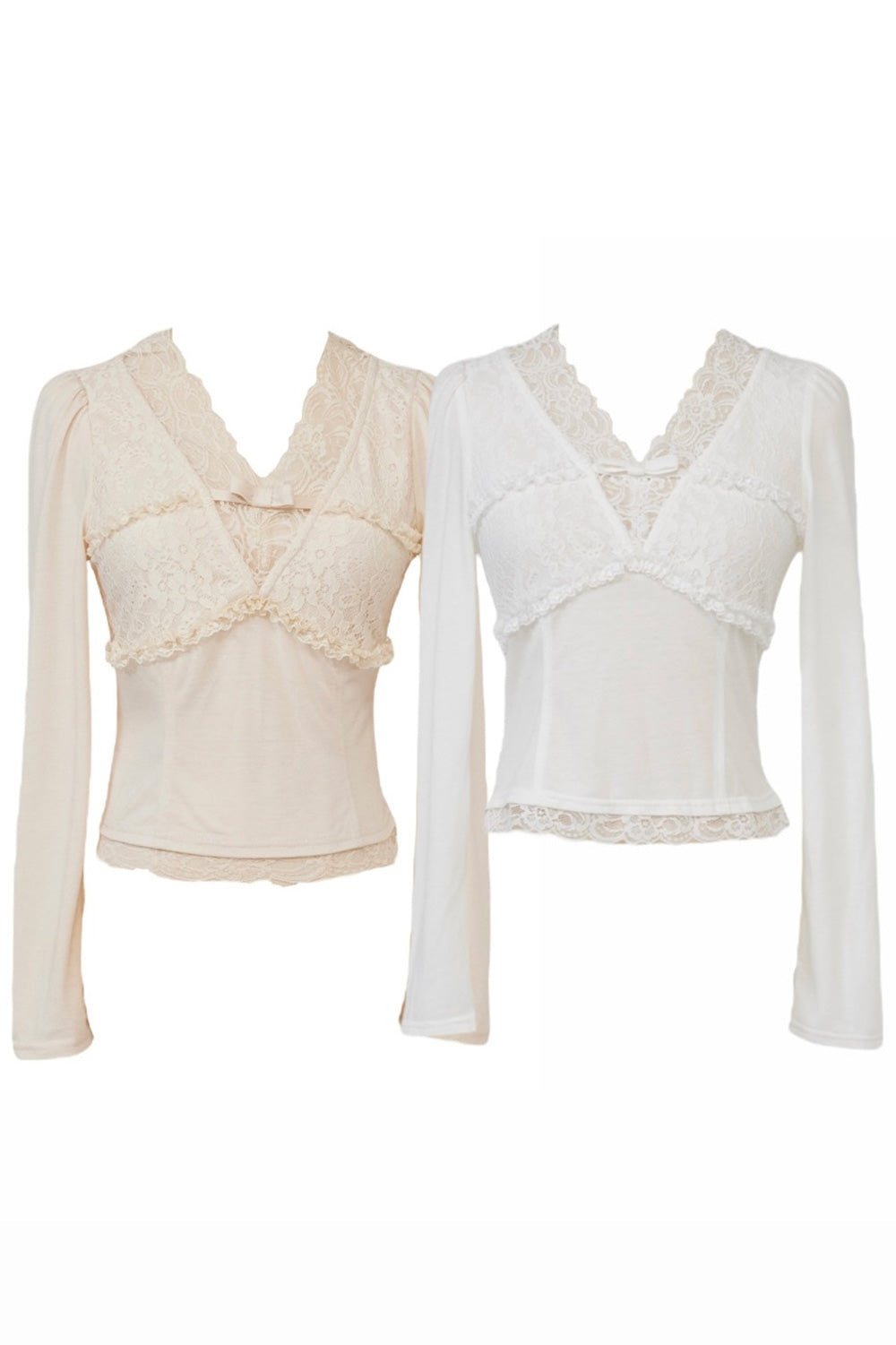 Romance Lace long sleeve tops