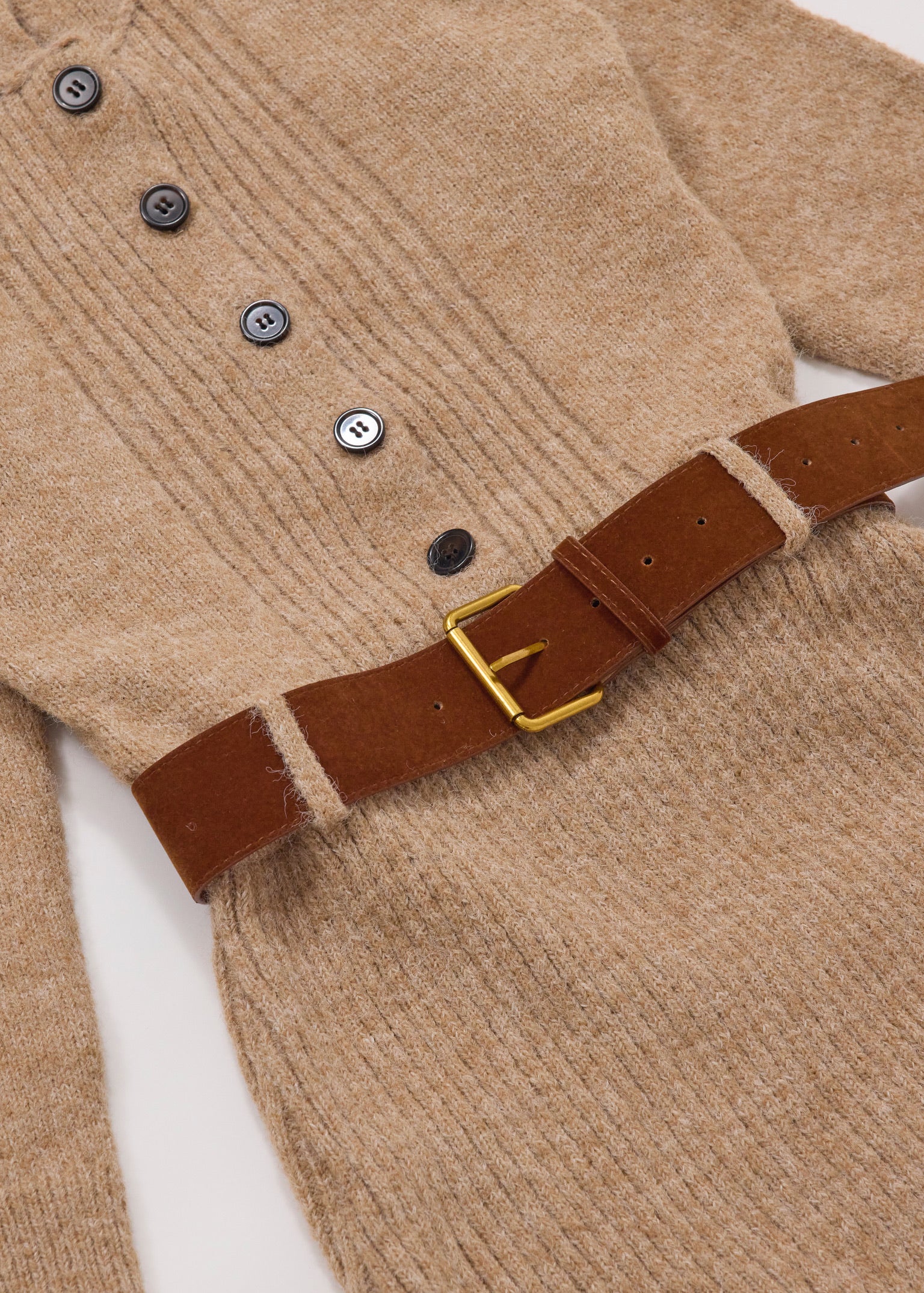 sailor collar knit one-piece (beige)