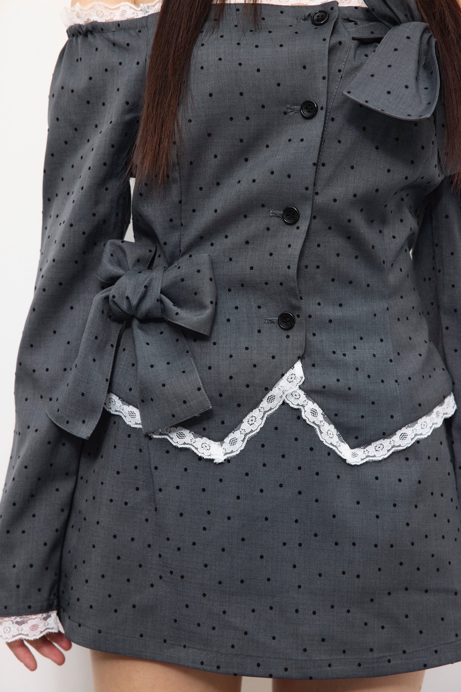 Juliet ribbon dot tops