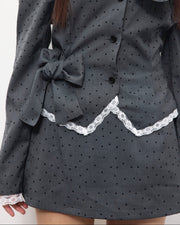Juliet ribbon dot mini skirt
