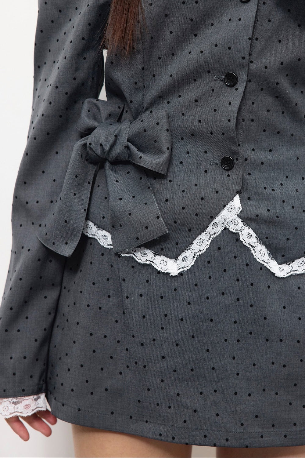 Juliet ribbon dot tops