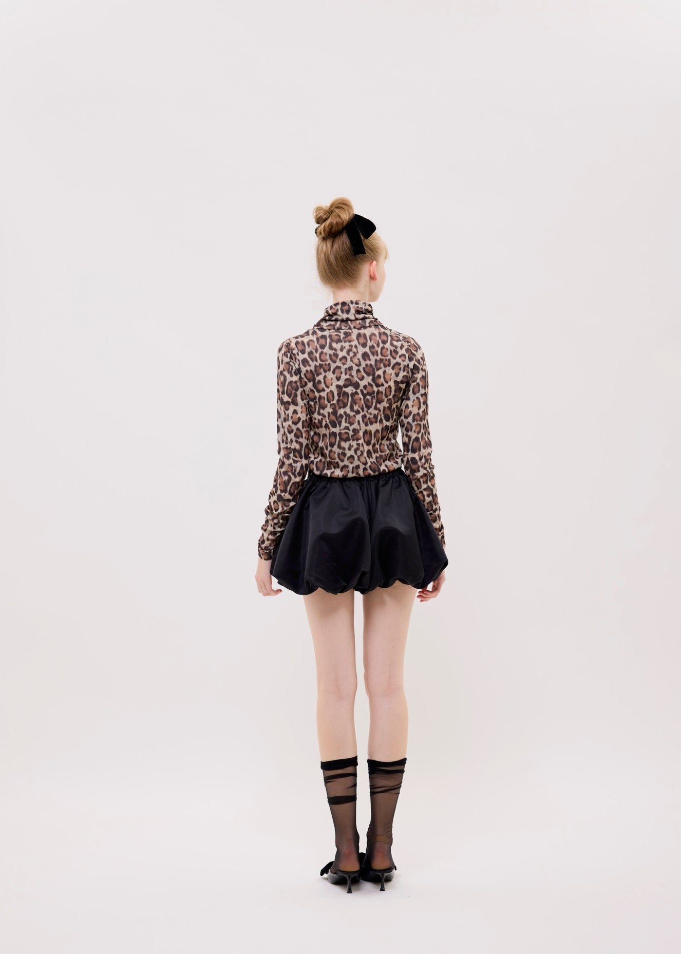 leopard turtleneck inner