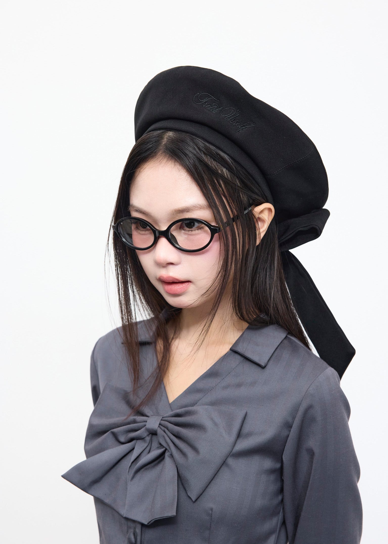 Treat Ürself ribbon béret hat