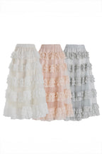 Ballerina lace tulle long skirt