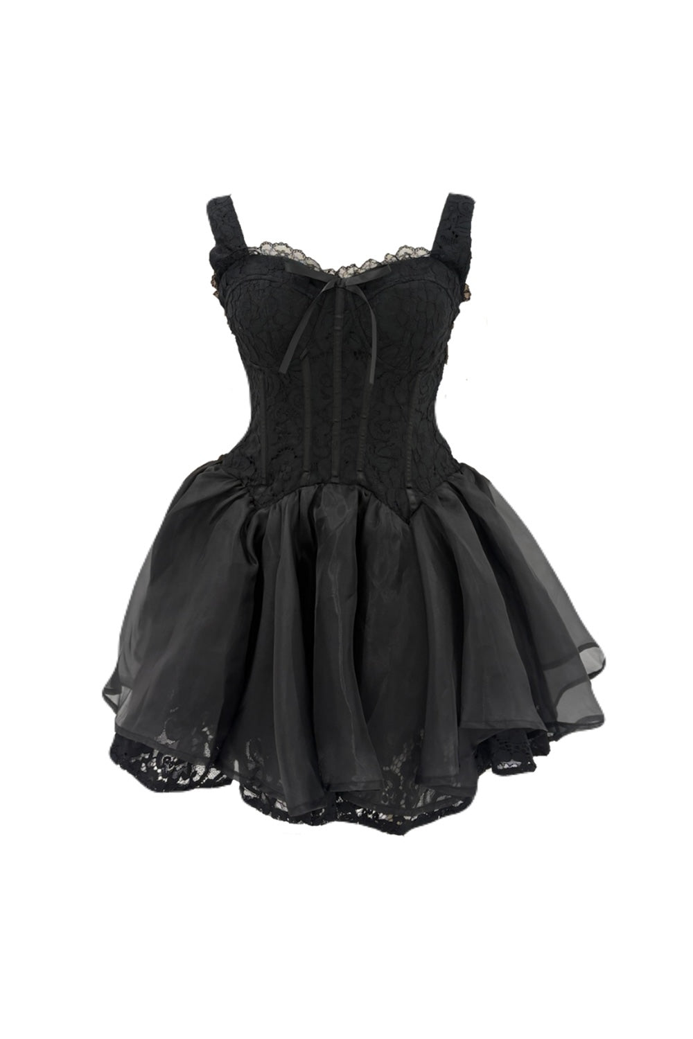 lace corset mini dress
