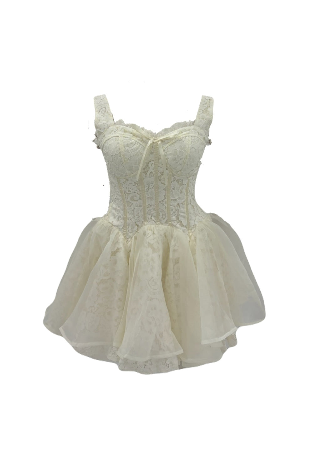 lace corset mini dress