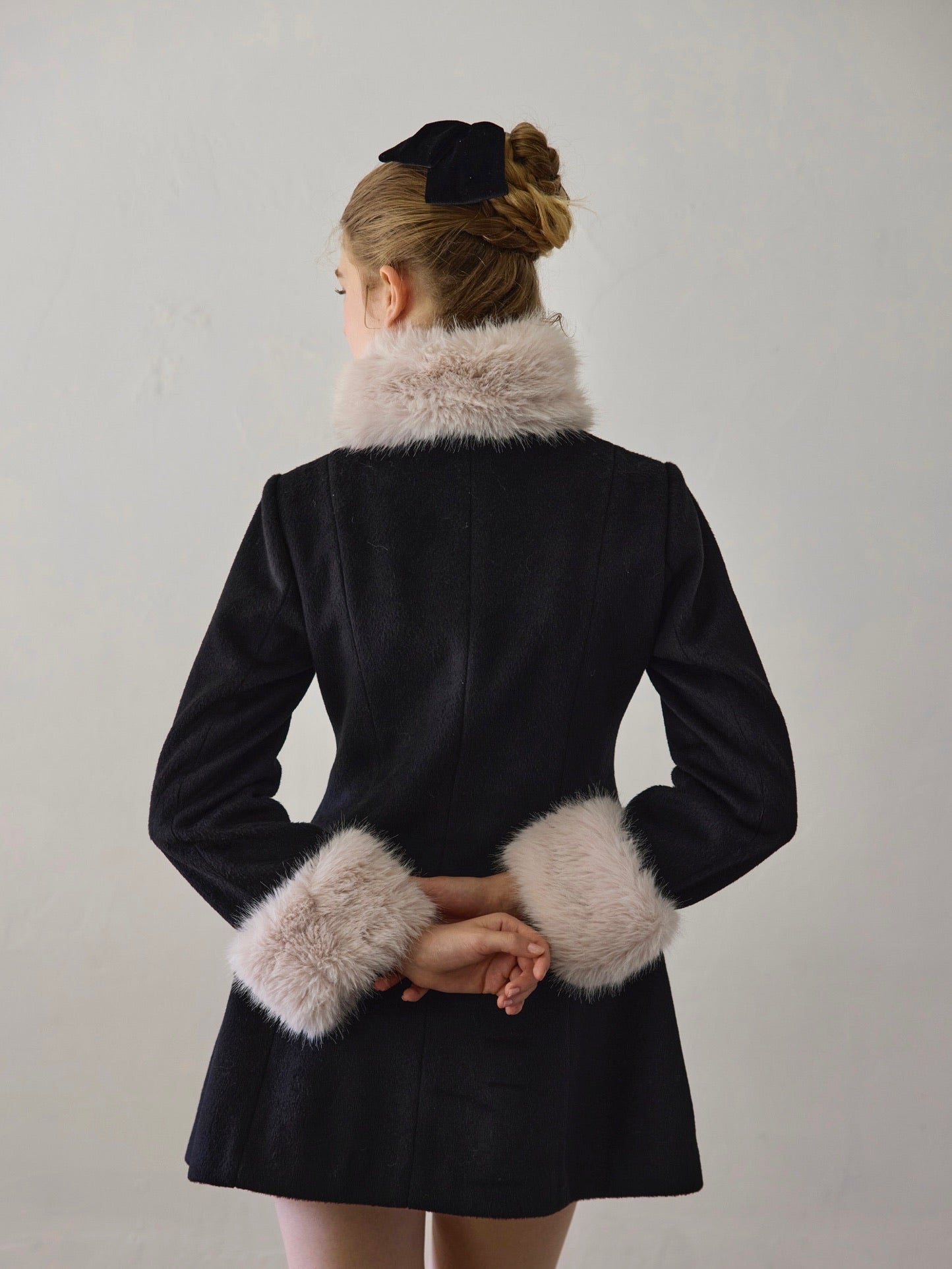 予約商品　Muse fur flare coat（black）