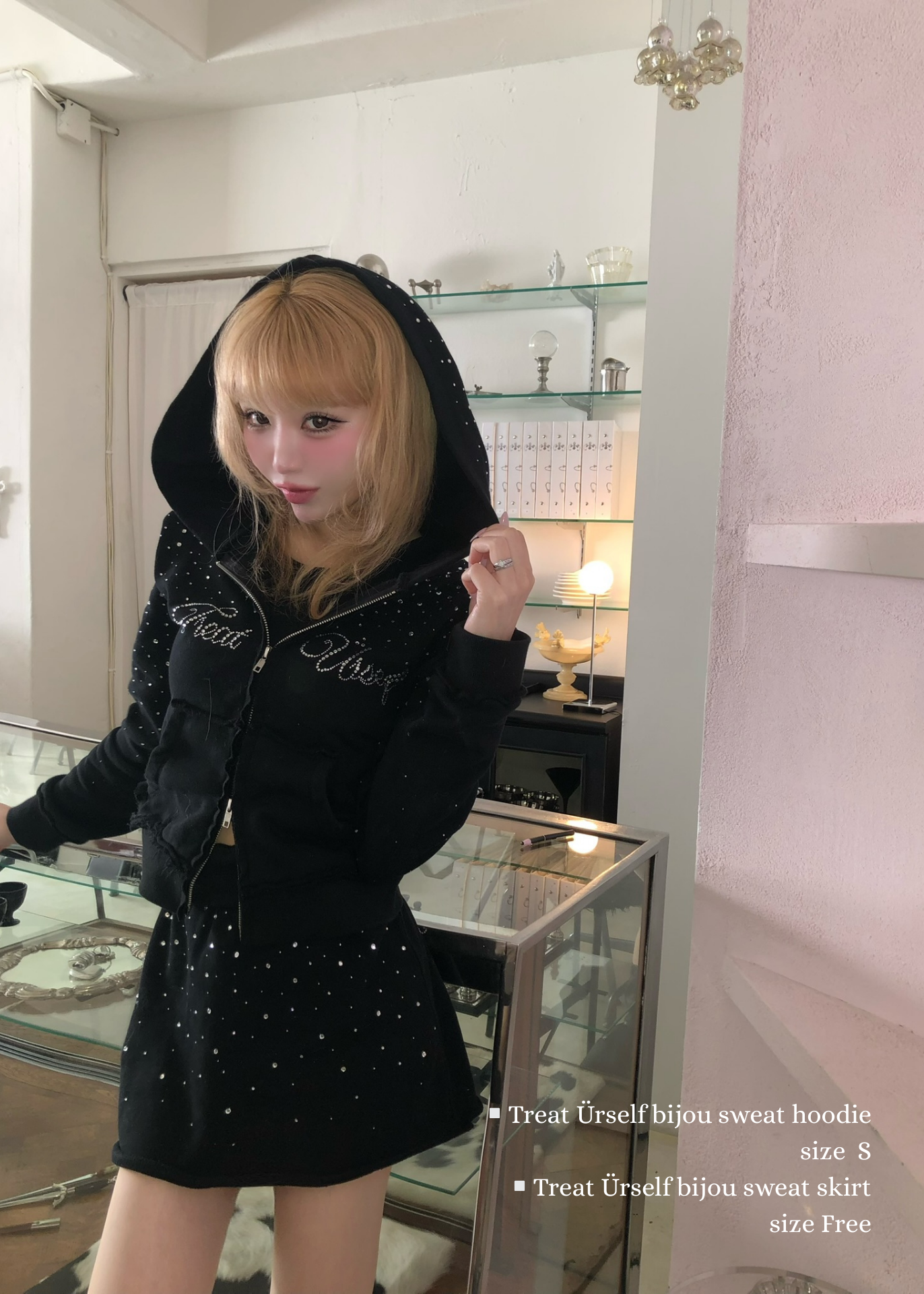 Treat Ürself bijou sweat skirt