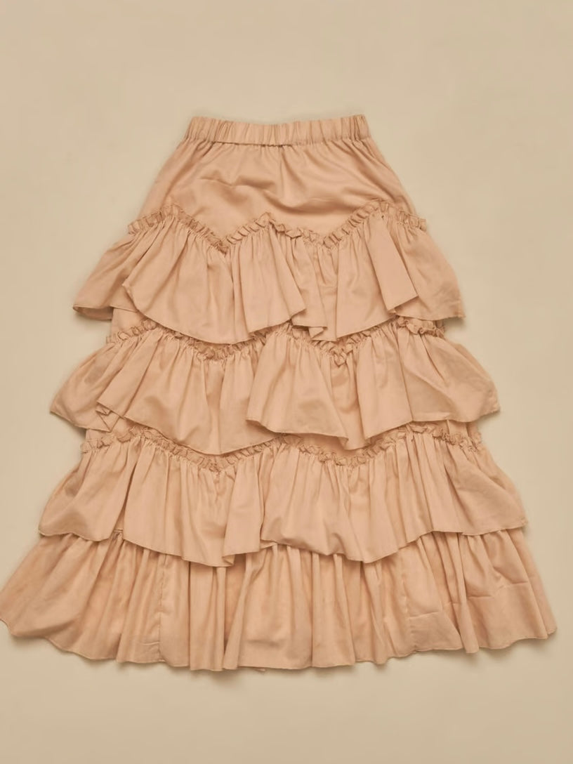 Ballerina pure tiered skirt (beige)