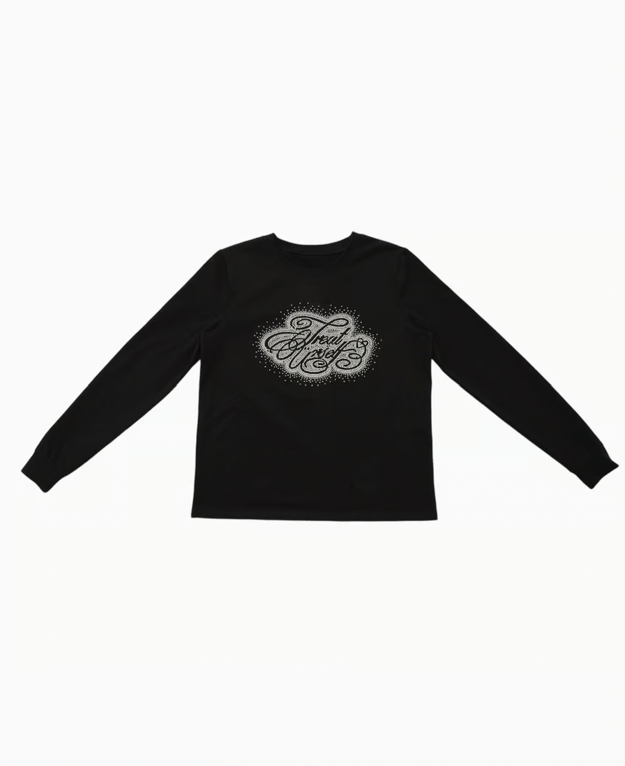 【Delivery in early February】Treat Ürself rhinestone long T-shirts