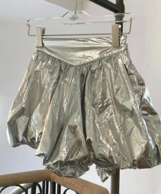 【Delivery in early February】metallic balloon mini skirt