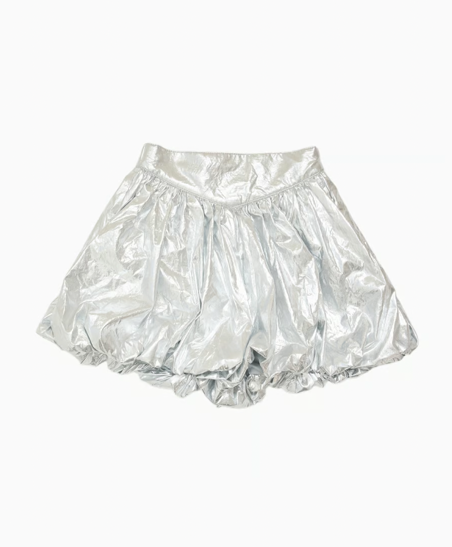 【Delivery in early February】metallic balloon mini skirt