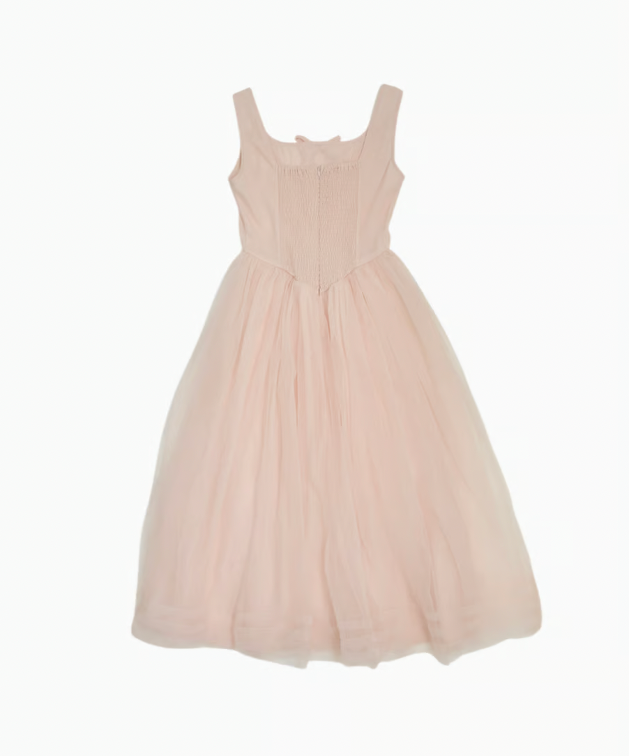 【Delivery in early February】”Ballerina” corset tulle long one-piece(pink)