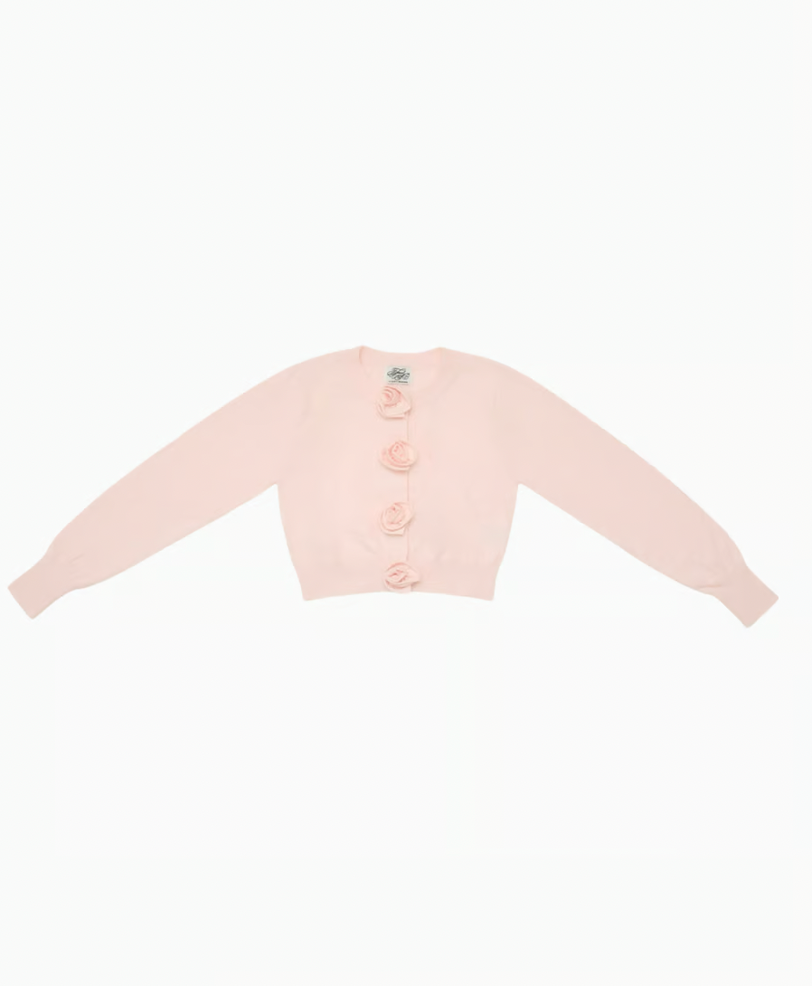 rose flower motif cardigan – Treat Ürself