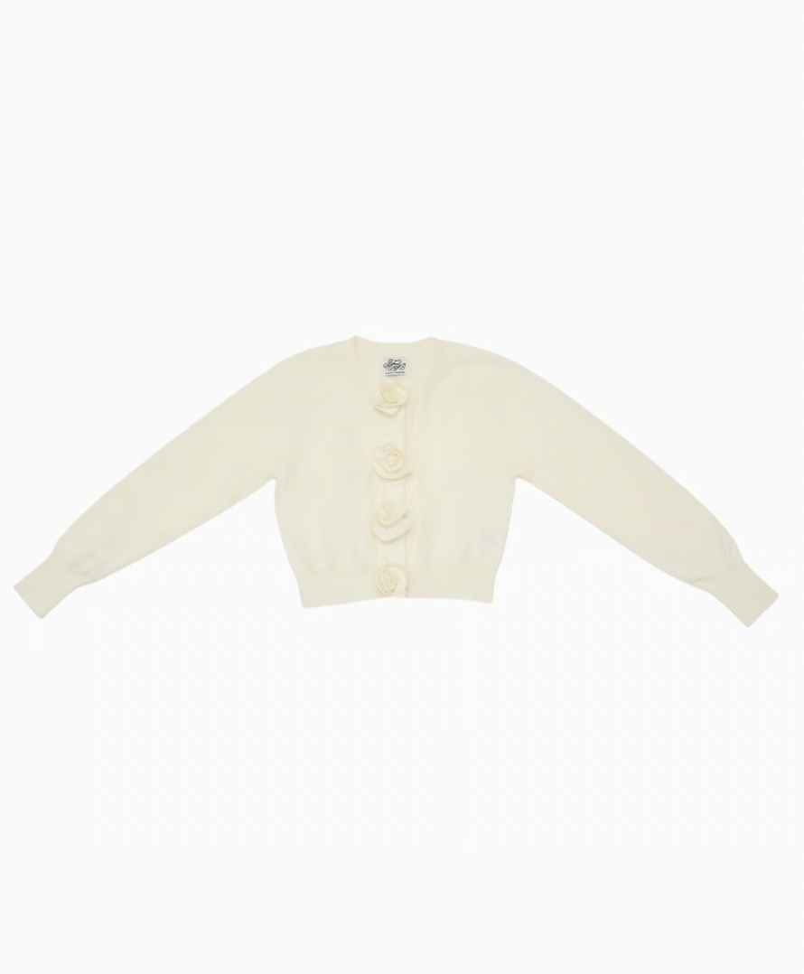 rose flower motif cardigan – Treat Ürself