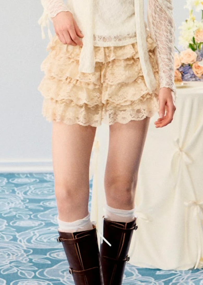 girly lace tutu(beige)