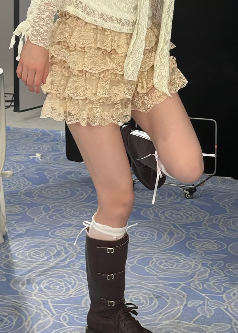 girly lace tutu(beige)
