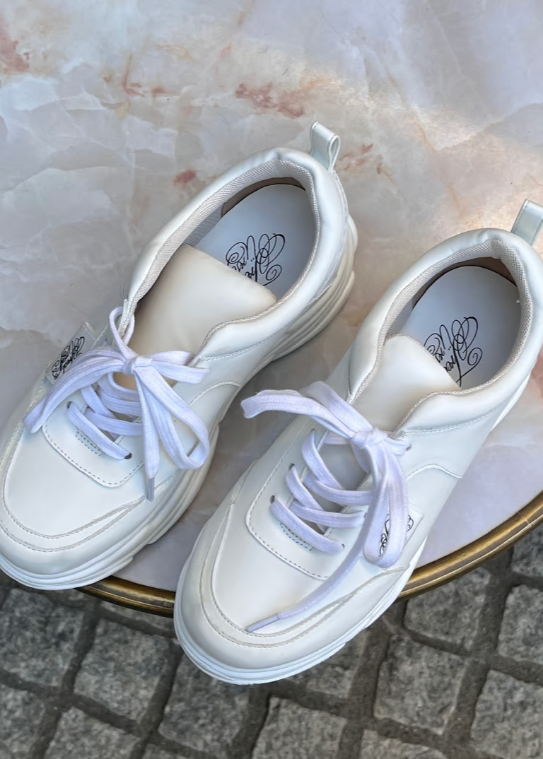 Treat Ürself platform sneakers(white)