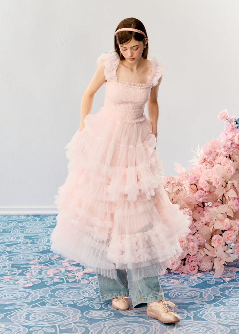 ”Ballerina” blooming tulle dress(pink)