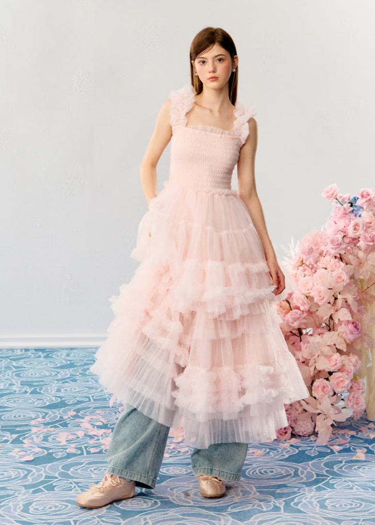 ”Ballerina” blooming tulle dress(pink)