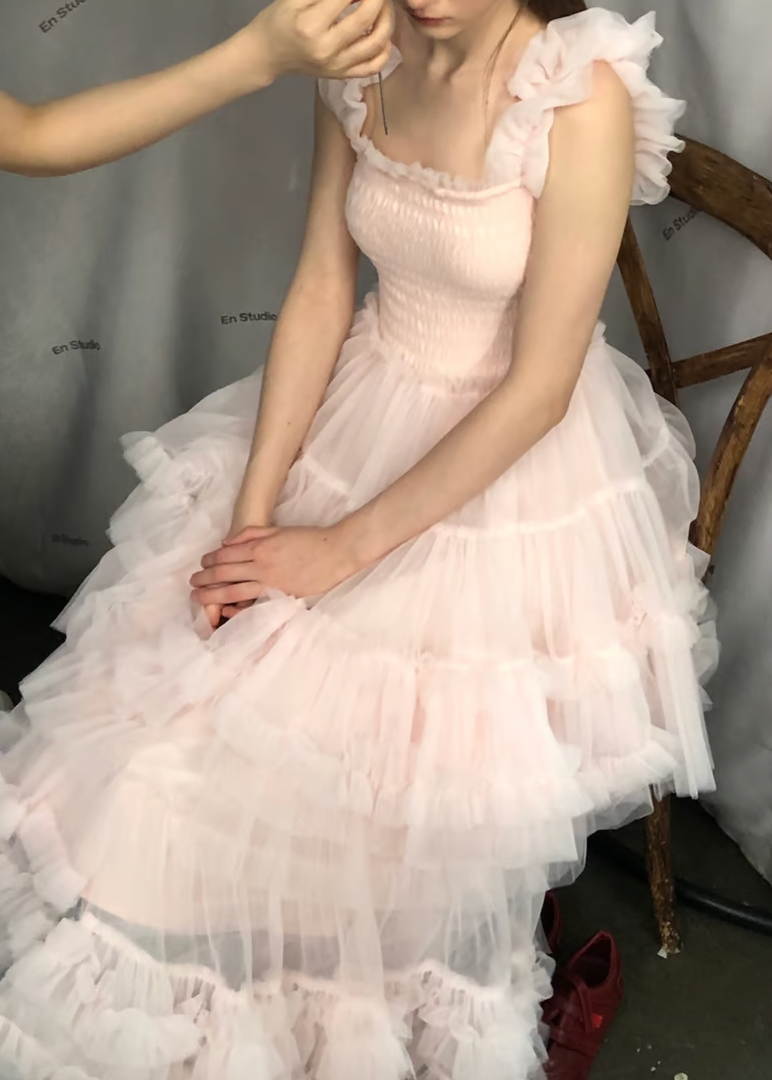 ”Ballerina” blooming tulle dress(pink)