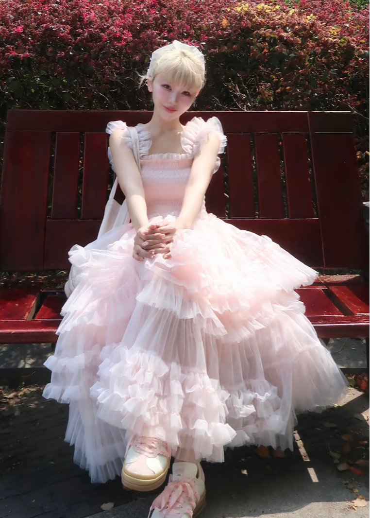 Ballerina” blooming tulle dress(pink) Ballerina” blooming tulle dress(pink) – Treat Ürself