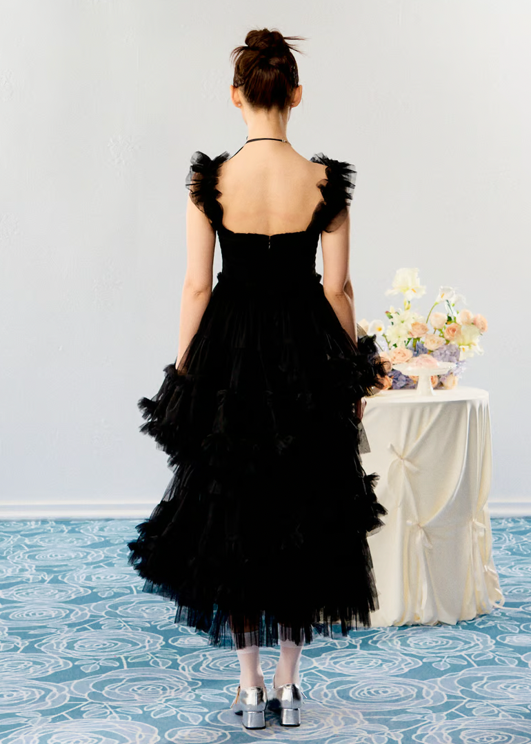 ”Ballerina” blooming tulle dress(black)