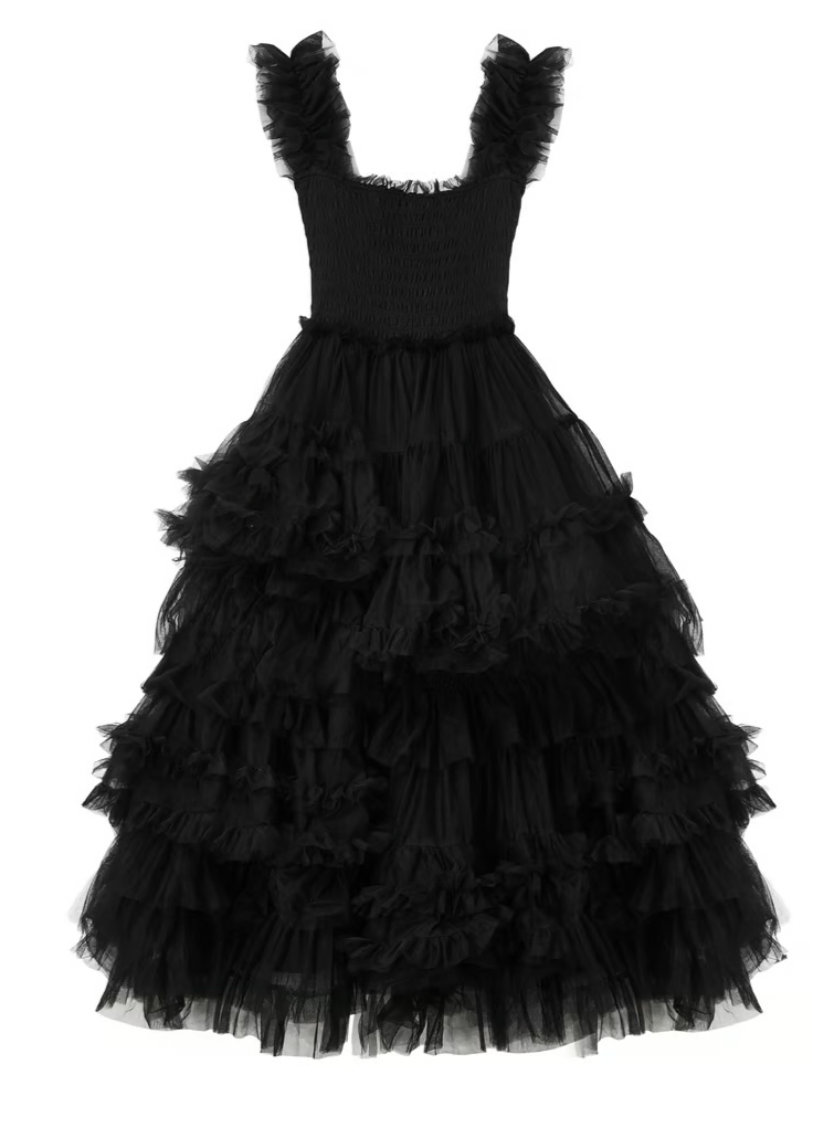 Ballerina” blooming tulle dress(black) – Treat Ürself