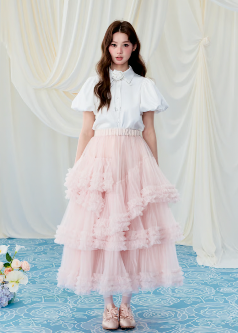 ”Ballerina” blooming tulle skirt