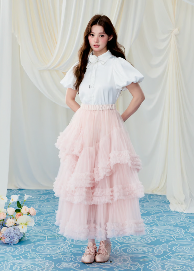 ”Ballerina” blooming tulle skirt