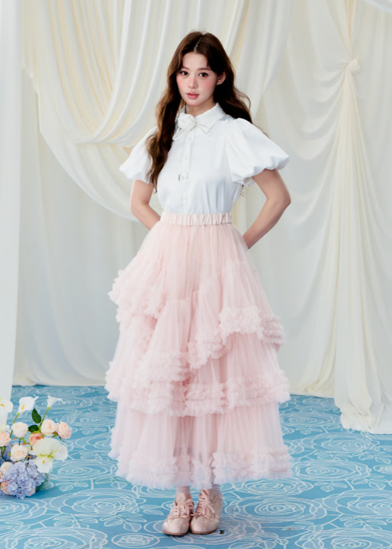 ”Ballerina” blooming tulle skirt