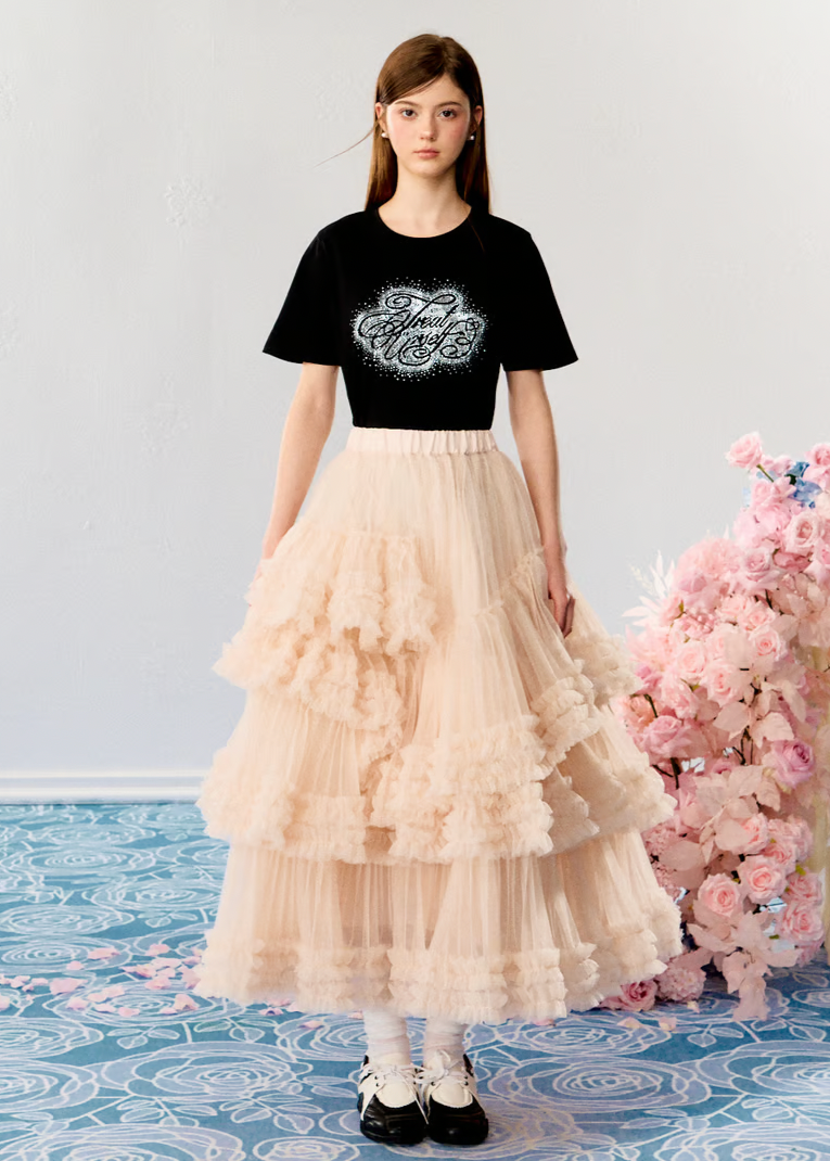 ”Ballerina” blooming tulle skirt