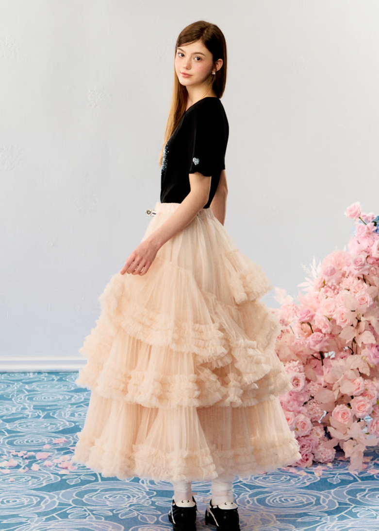 ”Ballerina” blooming tulle skirt