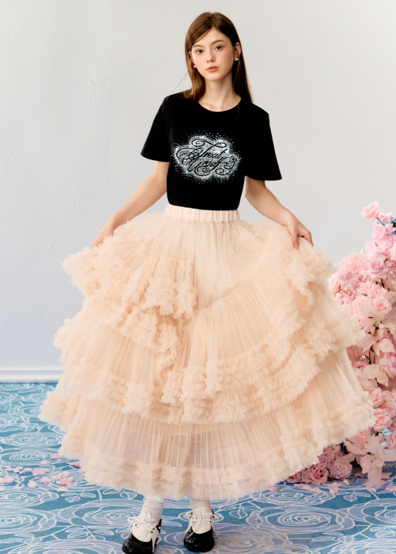 ”Ballerina” blooming tulle skirt