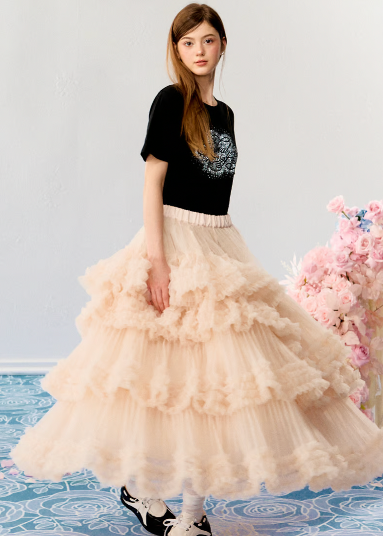 ”Ballerina” blooming tulle skirt