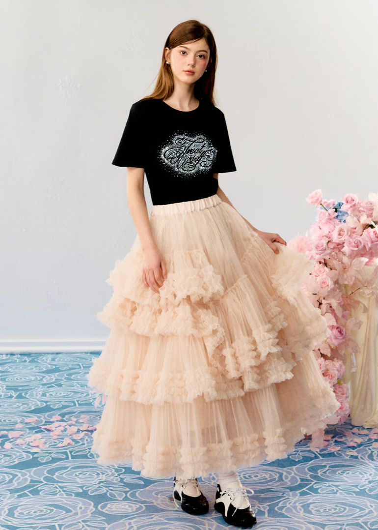 ”Ballerina” blooming tulle skirt