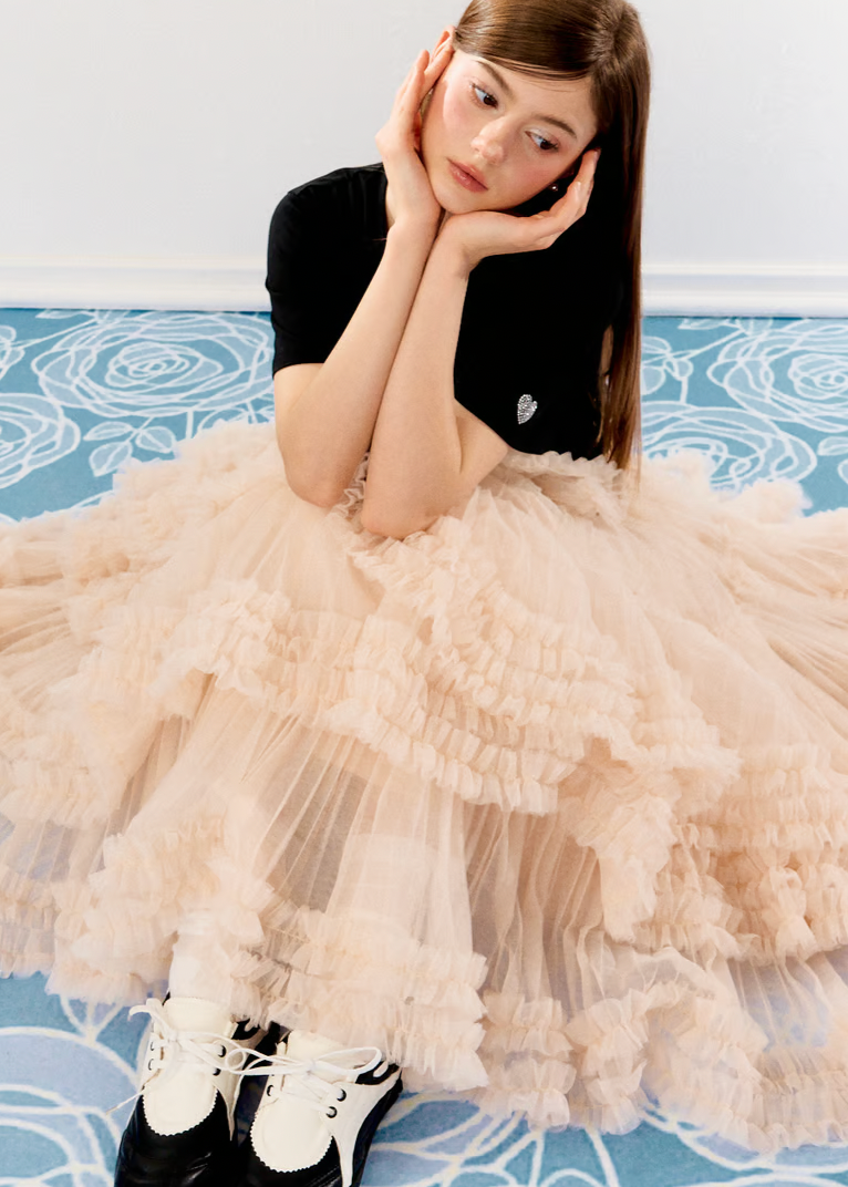 ”Ballerina” blooming tulle skirt
