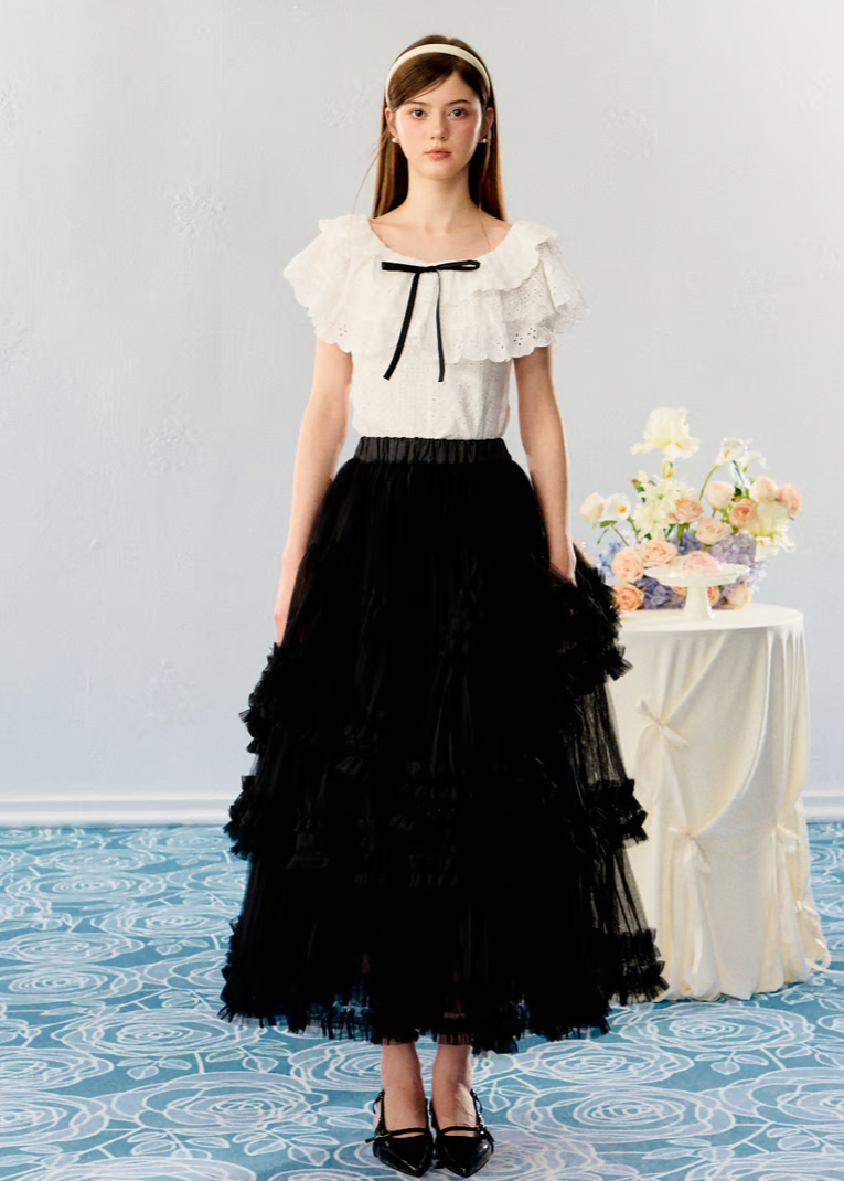 ”Ballerina” blooming tulle skirt