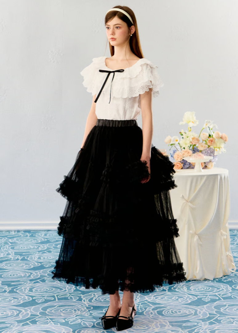 ”Ballerina” blooming tulle skirt